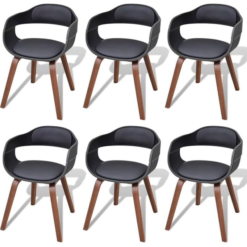 VidaXL Salės šezlongas 6 vnt Cadre en bois Cuir synthétique