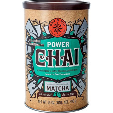 David Rio Power Chai Matcha I 398 g skardinė I Vegan Chai Latte su žaliąja arbata Matcha, juodąja arbata, vanile, cinamonu, kardamonu ir imbieru