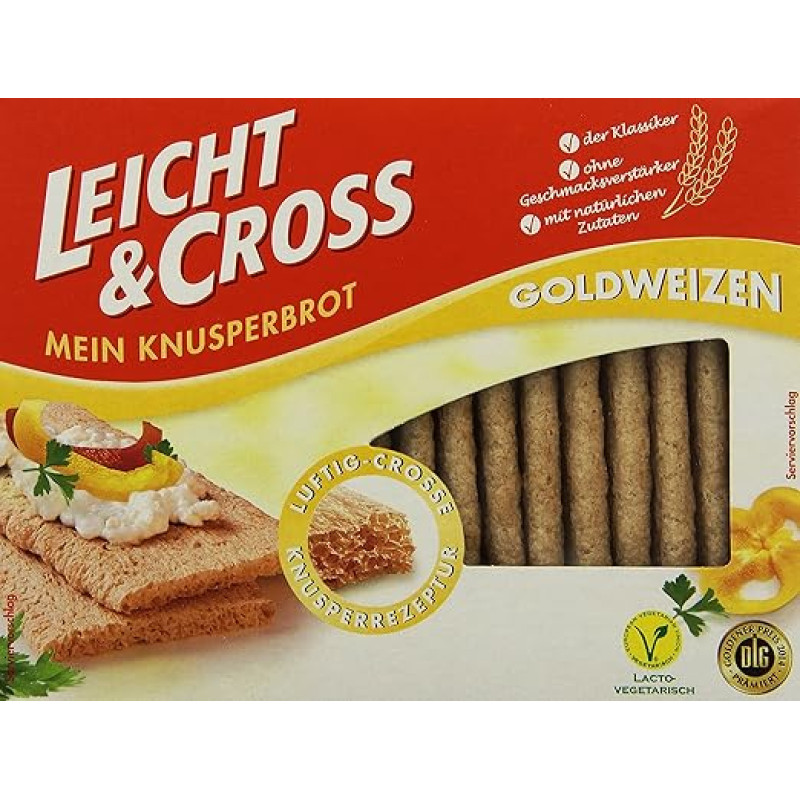 Leicht & Cross Auksiniai kvietiniai traškučiai 125g