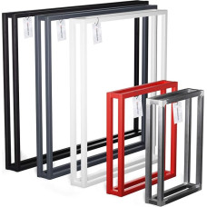 HOLZBRINK HLT-18-L-CC-9016 Table Legs for Desk, Dining Table, Kitchen Table, Table Frame, 60 x 72 cm, White, Pack of 1