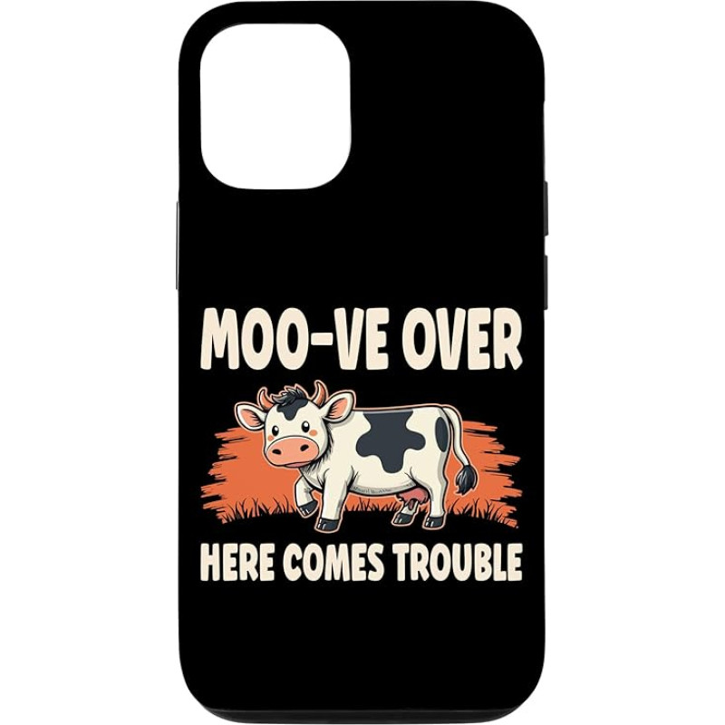 Dėklas iPhone 12/12 Pro Moo-ve There Is Trouble Pieno ūkininkas Pieno karvė