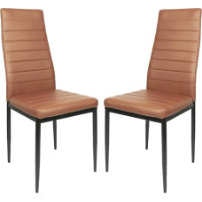 2 x valgomojo kėdės, SGS išbandytos valgomojo kėdės, storos valgomojo kambario minkštasuoliai, modernios valgomojo kėdės, 2 dalys (rudos spalvos)