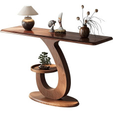Konsolentisch Schmaler Eingangstisch Aus Massivholz, Luxuriöser Konsolentisch Im Landhausstil Mit Stauraum Für Flur Und Wohnzimmer, Einfache Montage(120x40x85cm/47.2x15.7x33.5in)