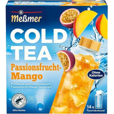 Meßmer Cold Tea Passion Fruit Mango Fruit Tea Cold Infusion No Added Sugar 14 Pyramid Bags