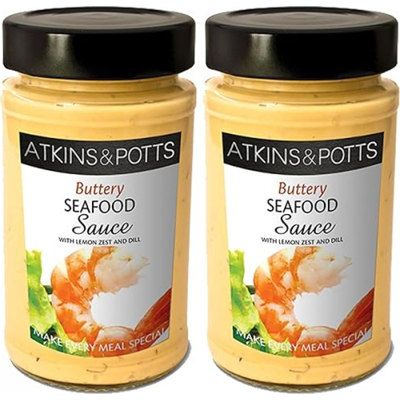 Atkins & Potts - Seafood Sauce with Lemon Peel and Dill 190g | Pack of 2