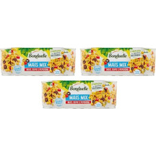 3 x Bonduelle Maize Mix Maize Olive e Pepperoni Sweet and Crispy Corn with Olives and Peppers (3 x 170 g)