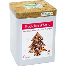 TEALAVIE - Winter Tea - Fruity Advent | Fruity Orange with Fine Cinnamon Note | 100 g Tin of Loose Fruit Tea