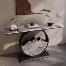 Konsolentisch mit Felsplatte und Metallrahmen für Eingangsbereich, Wohnzimmer und Schlafzimmer