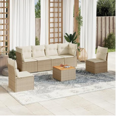 terassenmöbel außen gartenlounge Lauko gartenlounge rinkinys Garten lounge10-tlg. Garten-Sofagarnitur mit Kissen Grau Poly RattanGeeignet für Schlafzimmer