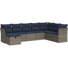 Modelis 3325347 Sodo sofos komplektas su daiktadėže ir kojūgaliais iš PE rotango 55 x 53 x 34 cm, skirtas kiemui ir terasai