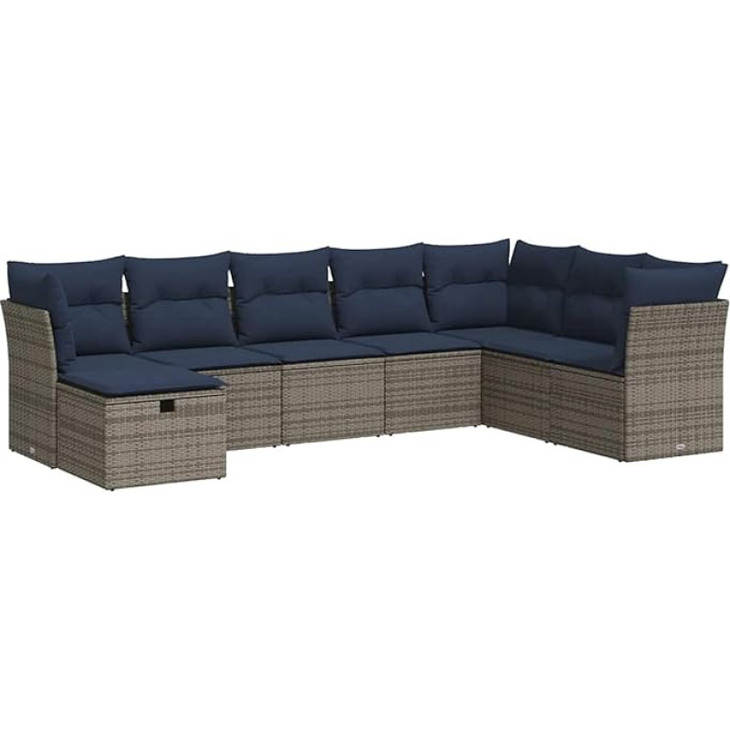Modelis 3325347 Sodo sofos komplektas su daiktadėže ir kojūgaliais iš PE rotango 55 x 53 x 34 cm, skirtas kiemui ir terasai