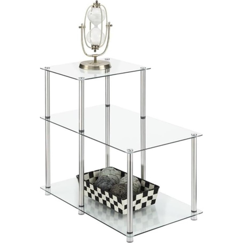 Bendras patogumo koncepcijos designs2go 3 pakopų stiklinis galinis staliukas