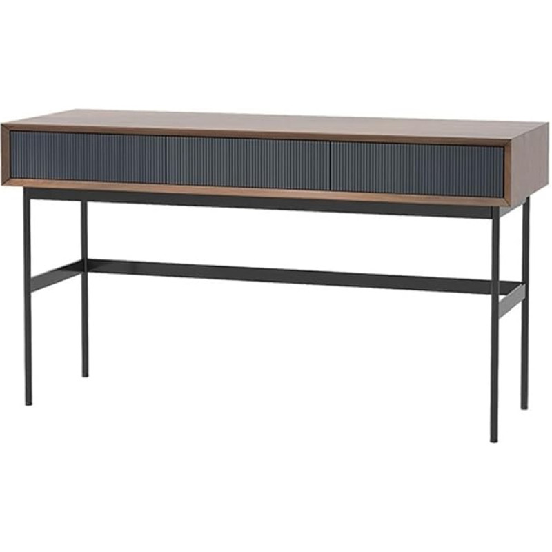 Eingangstisch, Mid Century Modern Eingangstisch mit 3 Schubladen, schmale Bauernhauskonsole for Flur & Wohnzimmer Konsolentisch(Brown,L)