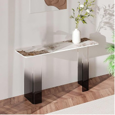 Schmaler Konsolentisch mit Stauraum, moderner Sofatisch für Eingangsbereich und Flur, zeitgenössischer Beistelltisch für das Wohnzimmer, 100 x 30 x 75 cm (39,4 x 11,8 x 29,5 Zoll)