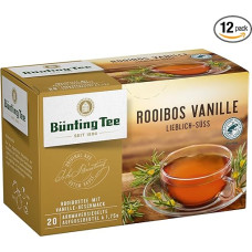 Bünting Tee Roobos Vanilla 12 Pack - Rooibo arbata - 12 x 20 arbatos maišelių