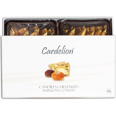 Cardelion Marron Glace - Candied Chestnuts, Special Occasions, Suitable for All Seasons (360 g, 12.6 oz, 20 Pieces)