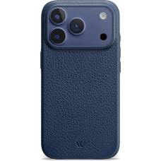WIIUKA Case for iPhone 17 Pro, Leather from Germany, 360° Protection, Leather Extra Thin, Premium Mobile Phone Case, Qi, Skiin VL, Blue Midnight Blue