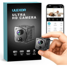 4K Mini Camera 2.4/5GHz WiFi Surveillance Camera Indoor WiFi Camera with Live Transmission to Mobile Phone, PIR Motion Detection, Night Vision, Cloud Storage, Long Battery Life