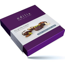 Odilia Organic Medjool Filled Dates - Luxury Box with 8 Gourmet Dates | Handmade in Germany | Vegan, No Added Sugar with Nut & Fruit Filling | Elegant Gift Idea Made in Germany