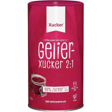 Xucker GelierXucker 2:1 mažo cukraus kiekio želė cukraus pakaitalas - alternatyva rūgštiems vaisiams su ksilitolio beržų cukrumi I Veganinis Xucker Gelier Xucker iš Xucker uogienėms ir džemams gaminti (1 kg, 2:1)