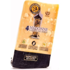 4 Madonne Parmigiano Reggiano DOP, brandintas ne mažiau kaip 24 mėnesius, apie 1 000 g originalaus parmezano sūrio, be laktozės