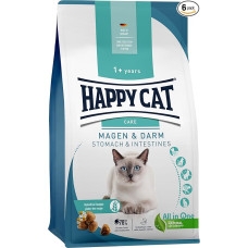 Happy Cat Care Stomach & Intestine 70595 Dry Cat Food with Duck for Sensitive Cats and Hangovers 300 g Content