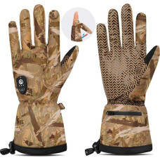 Šildomos medžioklės pirštinės su automatiniu išjungimo žindymo jungikliu 10 valandų šildymui, atlenkiamas rodomojo piršto galiukas