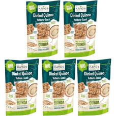 Dr. Kargs Ekologiški speltų kvinojos viso grūdo užkandžiai Riešutai Vegan 110 g, 5 vnt.