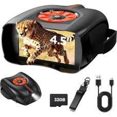 4K Digital Night Vision Binoculars Hunting: Night Vision Military with 4.5 Inch IPS Screen 10X Zoom - Gifts for Men Father Boyfriend Husband - Infrared Thermal Imaging Camera Binocular for Camping