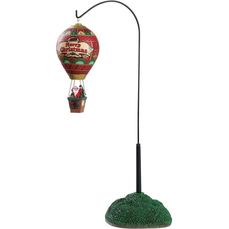 Lemax 84353 - Pasivažinėjimas Kalėdų išvakarėse balionu - Pasivažinėjimas balionu Kalėdų išvakarėse - Animacinis ir baterijomis varomas - Kalėdų Senelis stebuklų šalyje - Kalėdų dekoracija