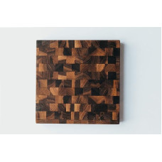 Natūrali europietiško riešutmedžio pjaustymo lenta rankų darbo alyvuota, saugi maistui, mėsai, daržovėms, duonai, krekeriams ir sūriui ruošti (didelė, 35x35x4)