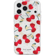 Kate Spade New York iPhone 17 Pro Case - Compatible with MagSafe - Designer Mobile Phone Case - Cherry Dot Gems