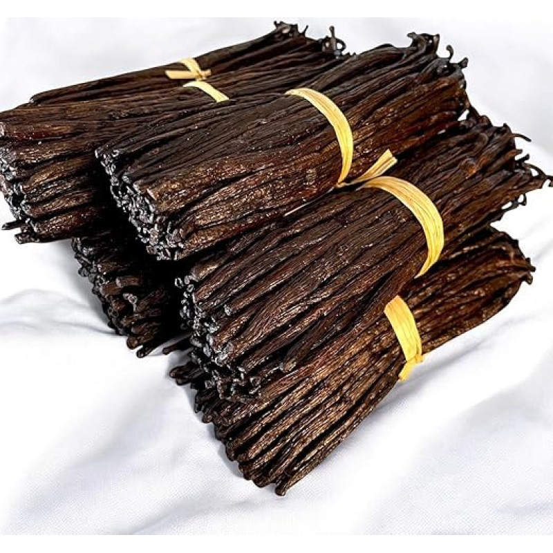 20 Burbono vanilės pupelių iš Madagaskaro - 16-18 cm - XL dydis - Planifolia Prestige Reserve - aukščiausios kokybės - intensyvaus aromato - 100 % natūralios - skirtos konditerijos gaminiams ir desertams