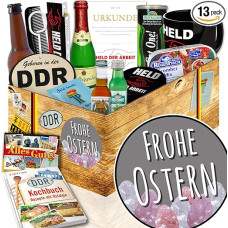 ostprodukte-versand Frohe Oster, dovanos partneriui Velykoms, DDR dėžutė, vyrai