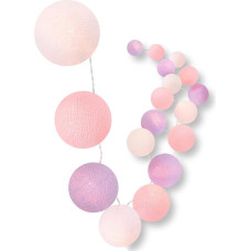 CREATIVECOTTON LED pasakų žibintai su medvilniniais kamuoliais, įskaitant laikmatį ir reguliatorių