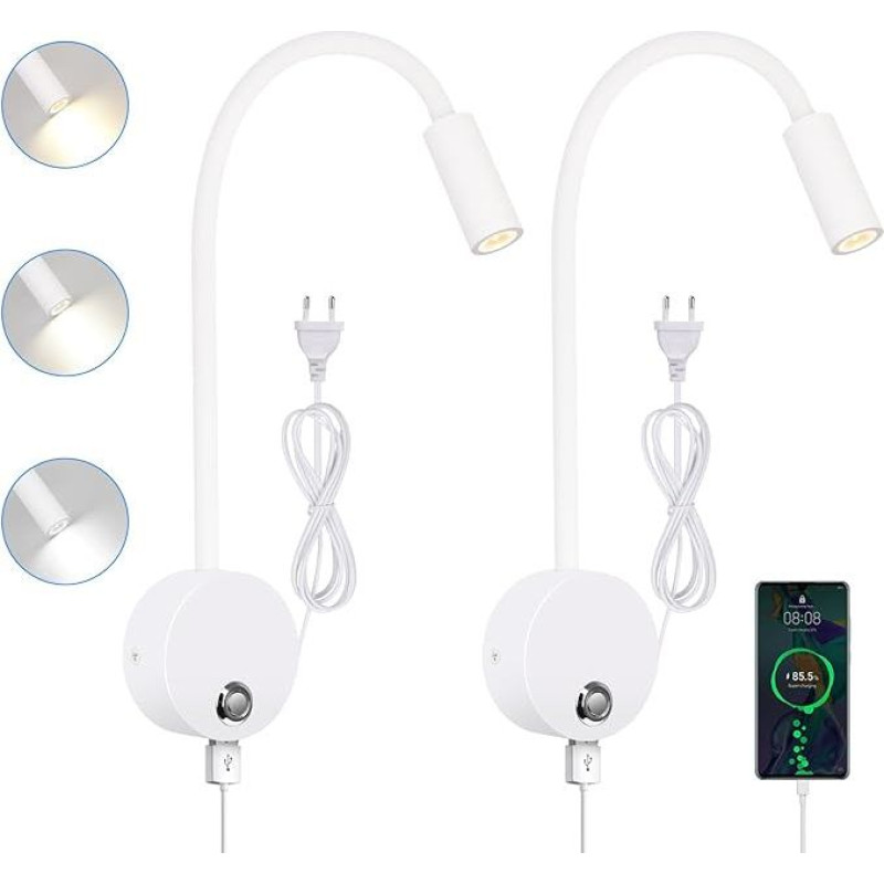 LED skaitymo lempa sieninė, lovos lempa, priekabos lempa, lankstus 