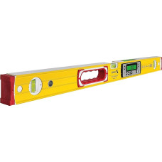 STABILA elektroninis gulsčiukas TECH 196 DL - skaitmeninis gulsčiukas, atsparus vandeniui ir dulkėms pagal IP 67, 2 skaitmeniniai ekranai, be kalibravimo, su krepšeliu, 81 cm