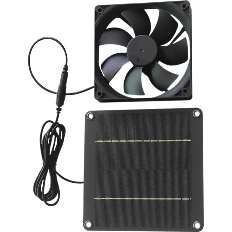 Solar-Dachbodenventilator, 20 W, wasserdicht, solarbetriebener Ventilator für Schuppen, tragbares Gebläse für Stall, Hundegarage, Pavillon, Dachboden, Dach, Zwinger, Schuppen, Scheune, Haustierbereich