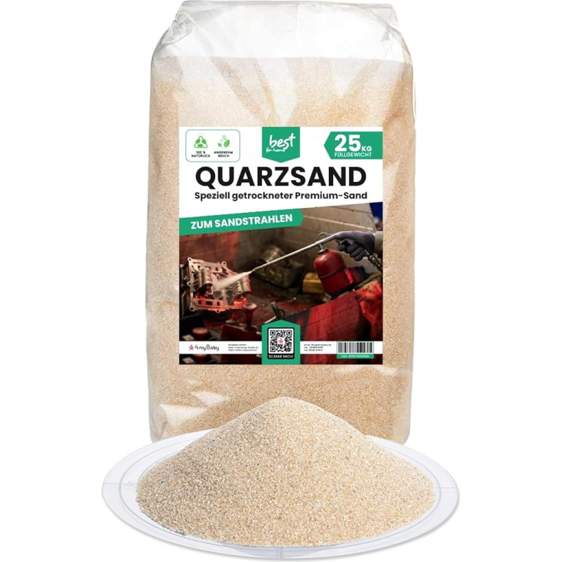 Sand Blasting Agent | Quartz Sand for Sandblasting | Quartz Sand 25 kg (0.8-1.2) Sandblasting Granules | Sand for Sandblasting | Effective Reusable Blasting Agent, Ideal for