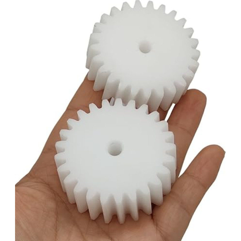 Kunststoff-Schneckenräder, 2er-Packung, Kunststoff-Stirnrad 1,5M 26T gerade Zähne 42mm Durchmesser 15mm Dicke Bohrungsgrößen 4-15mm (6MM Bohrung)(9mm BORE)