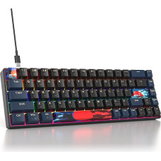 Gaming Keyboard Mechanical 60 Percent, Mini Keyboard 65 Percent Amerïka QWERTY, 68 Keys Keyboard Rainbow Backlight for PC Gamer (GT68-Rainbow/BlueSamurai-B)