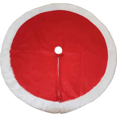 HEITMANN DECO - Round fabric tree cover - protection against pine needles - Christmas tree mat - Christmas - red, white