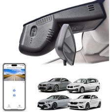 4K prietaisų skydelio kamera BMW 2 serijos kupė kabrioletui F22 F23 G42 Active Tourer Gran Tourer F45 F46 U06 Gran Coupé F44 M2 F87 (E modelis), OEM stilius, 2160P UHD vaizdo įrašas, WiFi ir programėlė, 64 GB kortelė