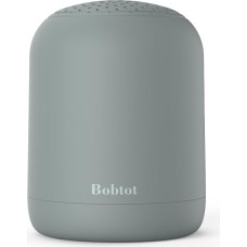 Bobtot Portable Bluetooth Speaker, Wireless Waterproof 24 Hours Battery Life, Loud Stereo Sound, TWS, Built-in Microphone, Compact Size with Carry Strap, Grey