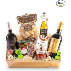 Delikatesai SAPORI D'ITALIA DELUXE Dovanų krepšelis su atrinktais itališkais delikatesais - dovanų rinkinys Italija