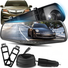 Retoo Dash Cam Car, Full HD 1080P, 170° Wide Angle, 4.3 Inch Display, G-Sensor, Motion Detection, Night Vision, Loop Recording, USB Port, Mirror Mount, 32GB Supported