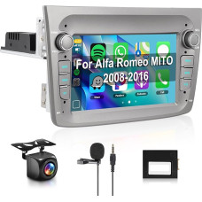 4+64G Hodozzy Carplay ekranas Alfa Romeo Mito 2008-2016 su GPS/WiFi, Alfa Romeo Mito 7 colių Bluetooth su Android Car/DSP/FM/RDS/SWC/USB + galinio vaizdo kamera