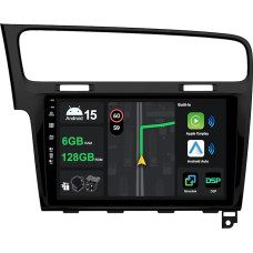 [6G + 128G] IPS 10.1 colių Android 14 automobilinis radijas VW Golf 7 Golf VII 2012-2020 su Navi Octa Core [Integruotas CarPlay/Android Car/DSP/Mirror Link/GPS Navi/360 kamera/Bluetooth 5.0/WiFi/USB