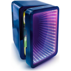 Canal Toys - So Chill - Infinity LED Mini Fridge - 6 Cans (8 Mini) - USB 5V SELV - Mirror Effect Door - 12 LED Modes - Stickers to Personalise - Office • Bedroom • Car • Gaming - INF 041