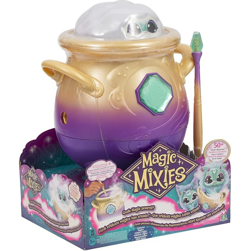 Magiški mišinukai - mėlyni, magiškas puodelis su minkštu siurprizu, magija su lazdele ir pridėtais ingredientais, Giochi Preziosi, MGX01000